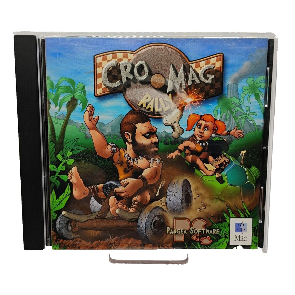 Vintage Cro-Mag Rally MAC CD-ROM Game 1998 Macintosh Apple Pangea